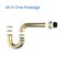 Kibi P-Trap, Brushed Gold KPT101BG - alternate 2